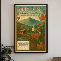 Vermont Scenic Beauty Vintage Travel Promotion Poster