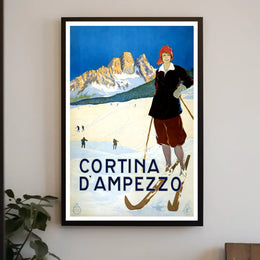 Cortina DAmpezzo Ski Resort Poster