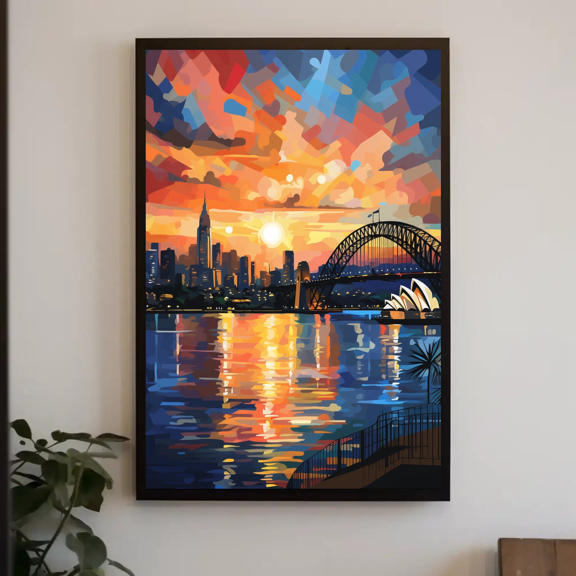 Sydney Sunset Over Iconic Landmarks Travel Poster