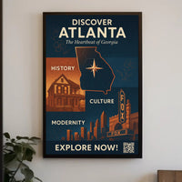 Atlanta Georgia Cultural Treasures Travel Poster PosterGoat