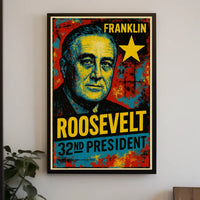 Franklin D. Roosevelt 32nd President of the United States Graffiti Pop Art Poster