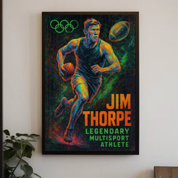 Celebrating a Sporting Legend Jim Thorpe Poster