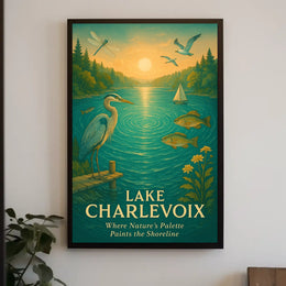 Lake Charlevoix Scenic Beauty Wall Art Travel Poster