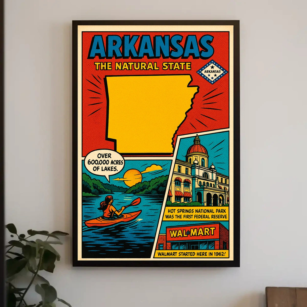 Arkansas Attractions Lakes Hot Springs National Park Poster