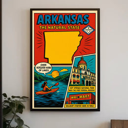 Arkansas Attractions Lakes Hot Springs National Park Poster