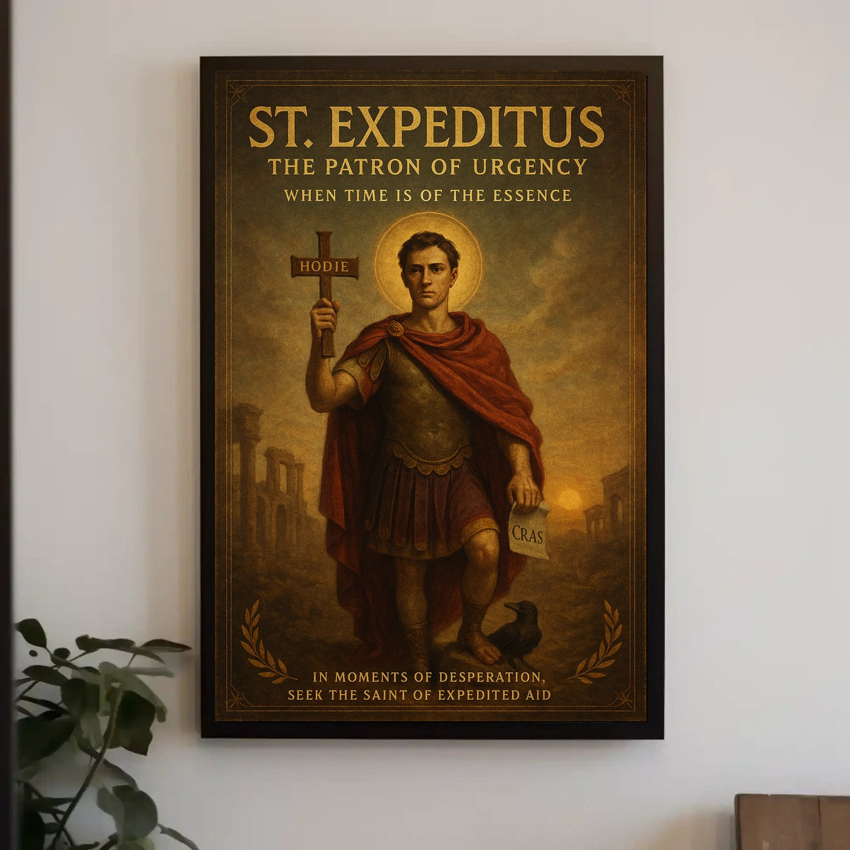 St. Expeditus The Patron of Urgency Poster