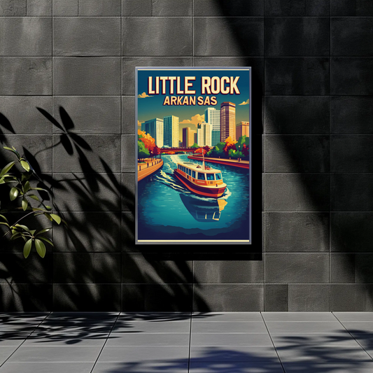 Little Rock Arkansas Vintage Poster