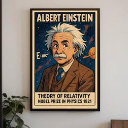 Einstein Relativity Inspiring Scenic Science Poster
