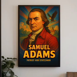 18th-Century Historical Figure in Patriotic Poster PosterGoat