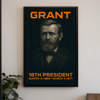 Ulysses S. Grant 18th President of the United States Techno Schematic Poster