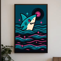 Vinyl Shark Adventure Poster