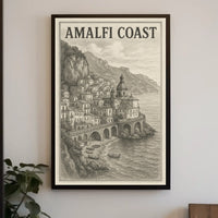 Amalfi Coast Poster Wall Art For Home Decor 18x24 Print