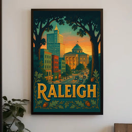 Raleigh Cityscape Poster