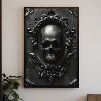 Gothic Skull Emblem Poster