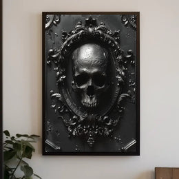 Gothic Skull Emblem Poster