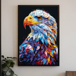 Vibrant Eagle Portrait Poster