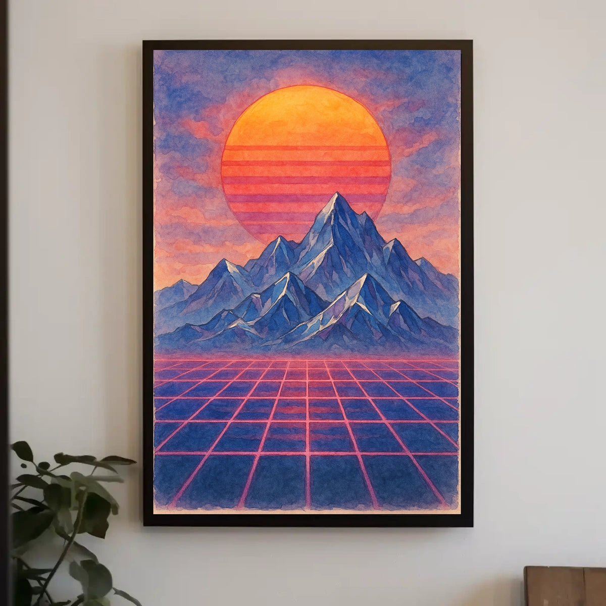 Retro-Futuristic Synthwave Adventure Poster