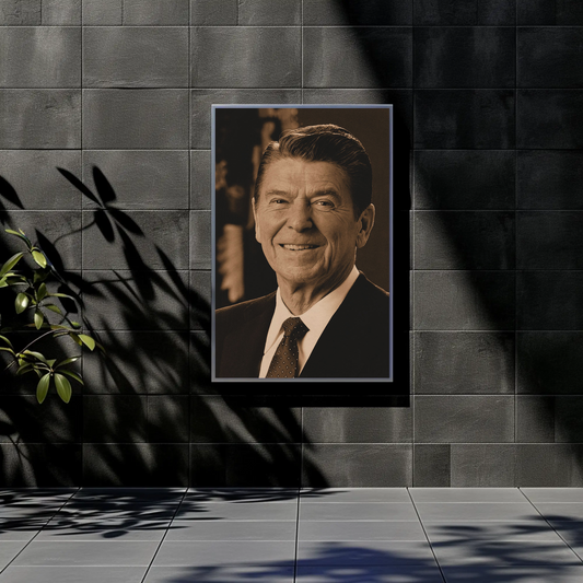 Ronald Reagan 40th President Sepia Photo