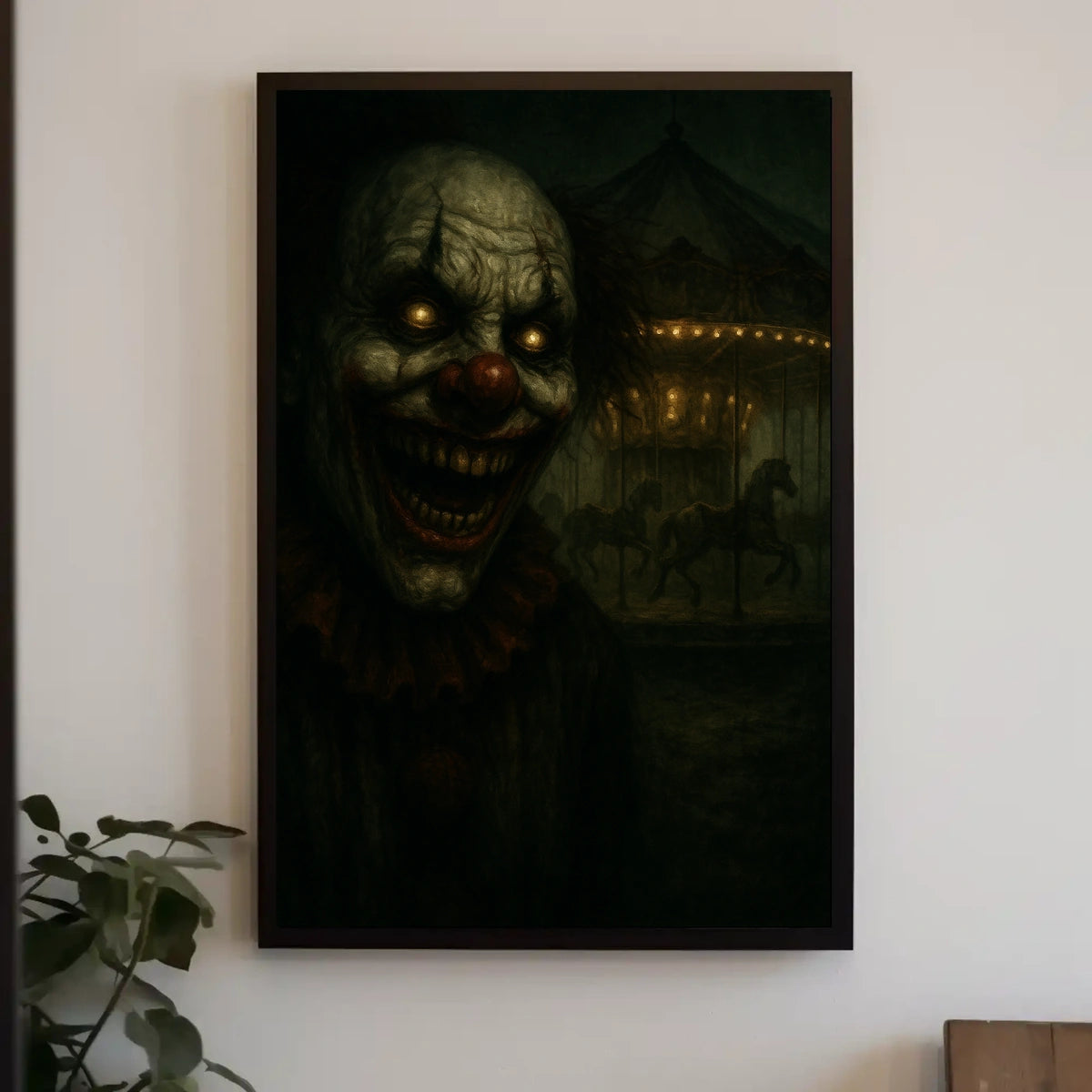 Eerie Carnival Clown Poster