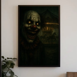 Eerie Carnival Clown Poster