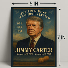 Jimmy Carter 39th President Wall Art Vintage Portrait Print PosterGoat