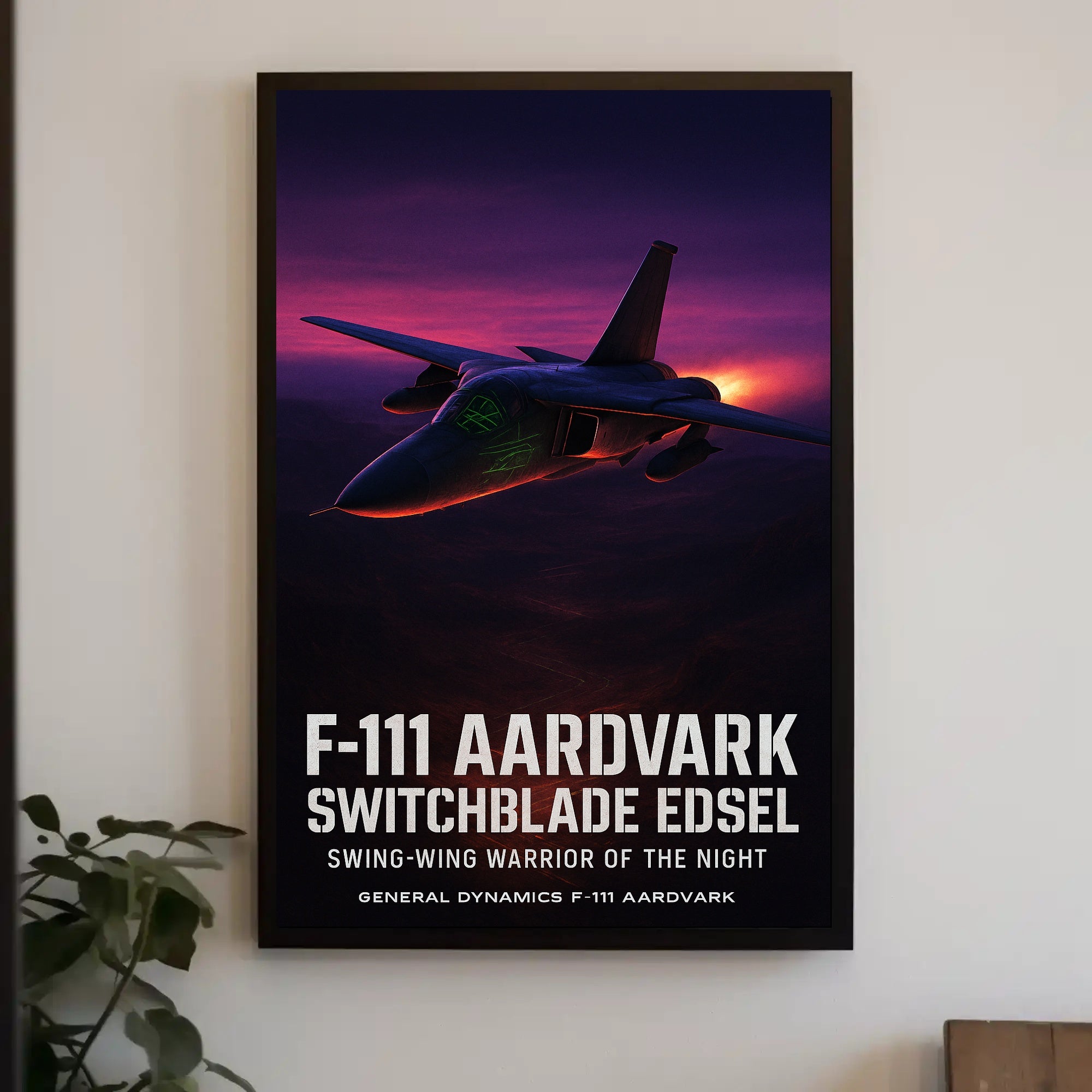 F-111 Aardvark Swing-Wing Warrior Poster PosterGoat