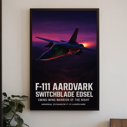F-111 Aardvark Swing-Wing Warrior Poster PosterGoat