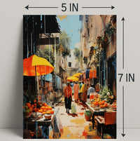 Vibrant Market Street Poster