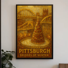 Pittsburgh Bridges Of Winter Poster