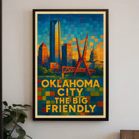 Oklahoma City The Big Friendly Poster Cityscape Wall Art