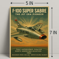 F-100 Super Sabre The Jet Era Pioneer Poster PosterGoat