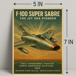 F-100 Super Sabre The Jet Era Pioneer Poster PosterGoat