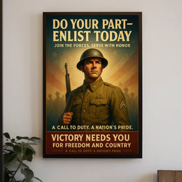 Enlist Today A Call To Duty Poster