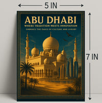 Abu Dhabi Fusion: Vintage Travel Poster