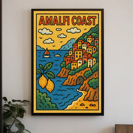 Amalfi Coast Travel Poster
