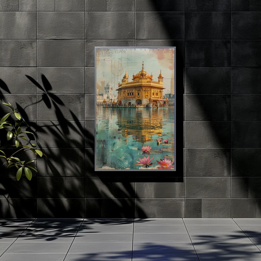 Vintage Travel Poster - Golden Temple, India