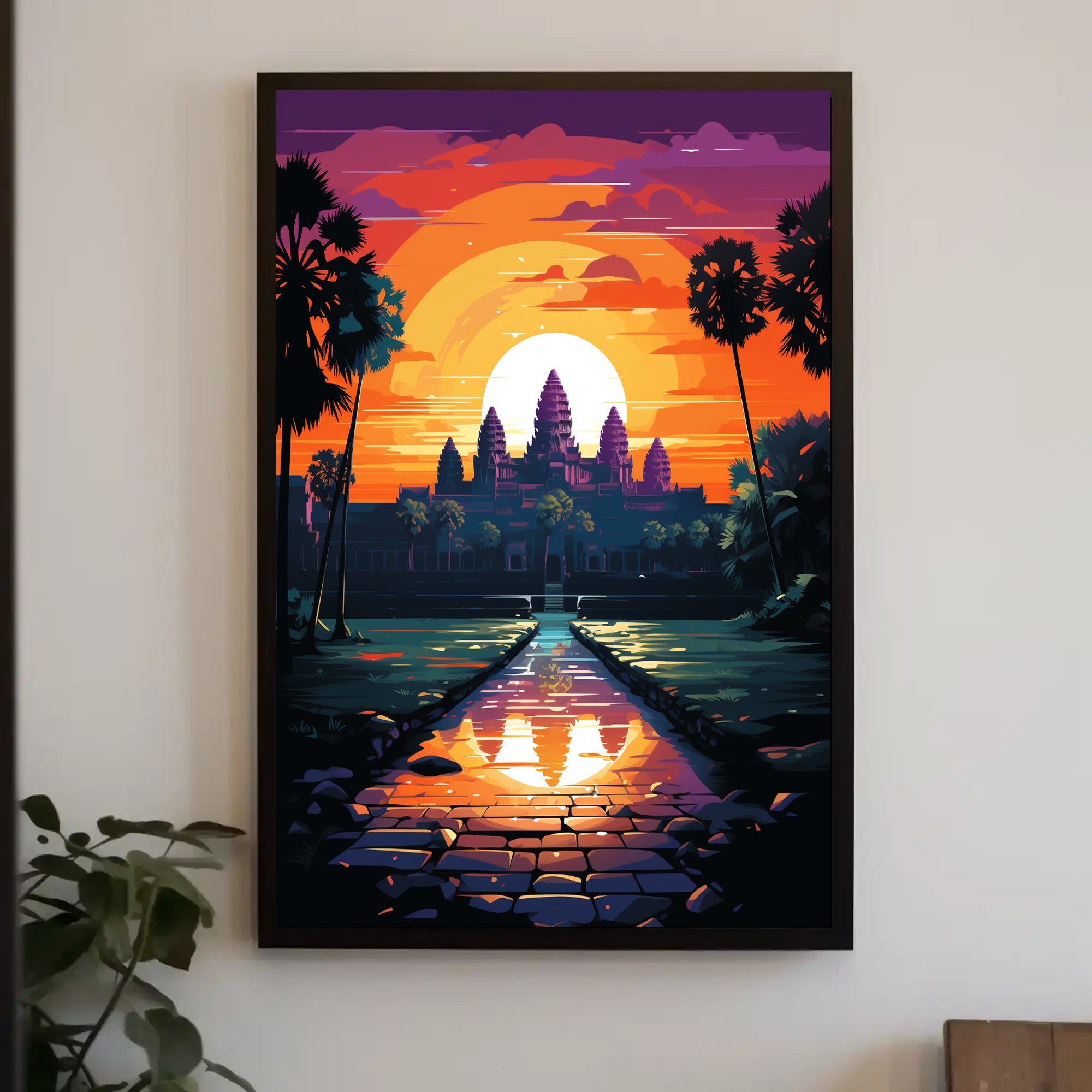 Sunset Over Angkor Wat Poster