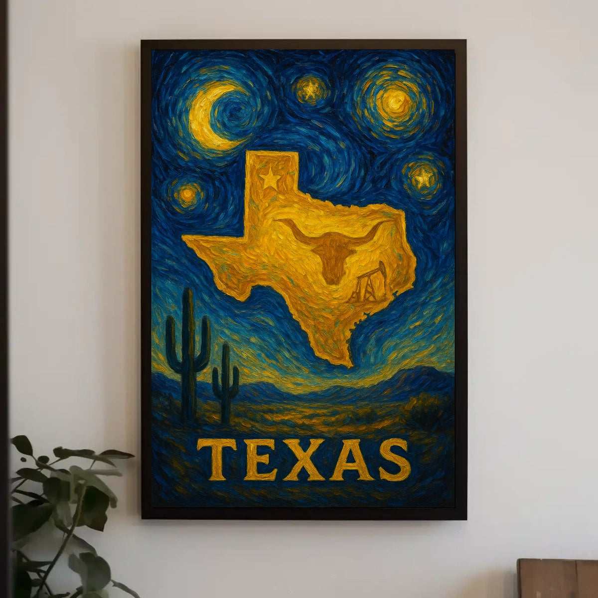 Texas Under a Starry Sky Poster
