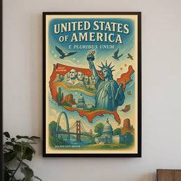 United States Of America Iconic Poster