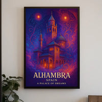Alhambra Enchantment: Vintage Dreamscape Art Poster
