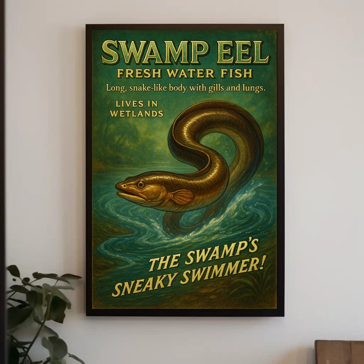 Swamp Eel The Swamps Sneaky Swimmer Poster