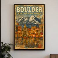 Boulder Rocky Mountain Sparkle Poster