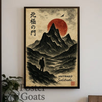 Untamed Solitude: Majestic Mountain Scene Cultural or Heritage Poster