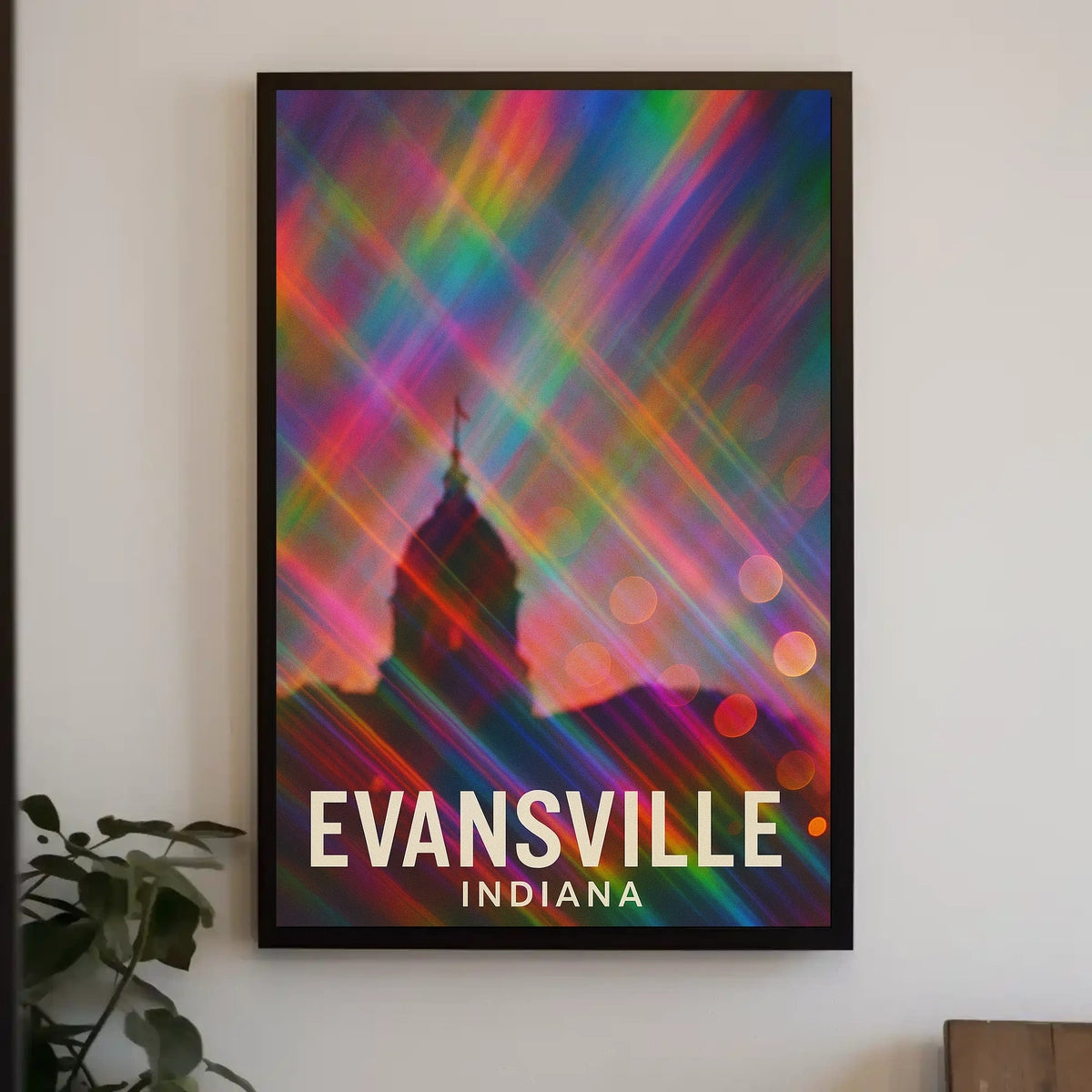 Evansville Indiana Scenic Travel Realism Poster