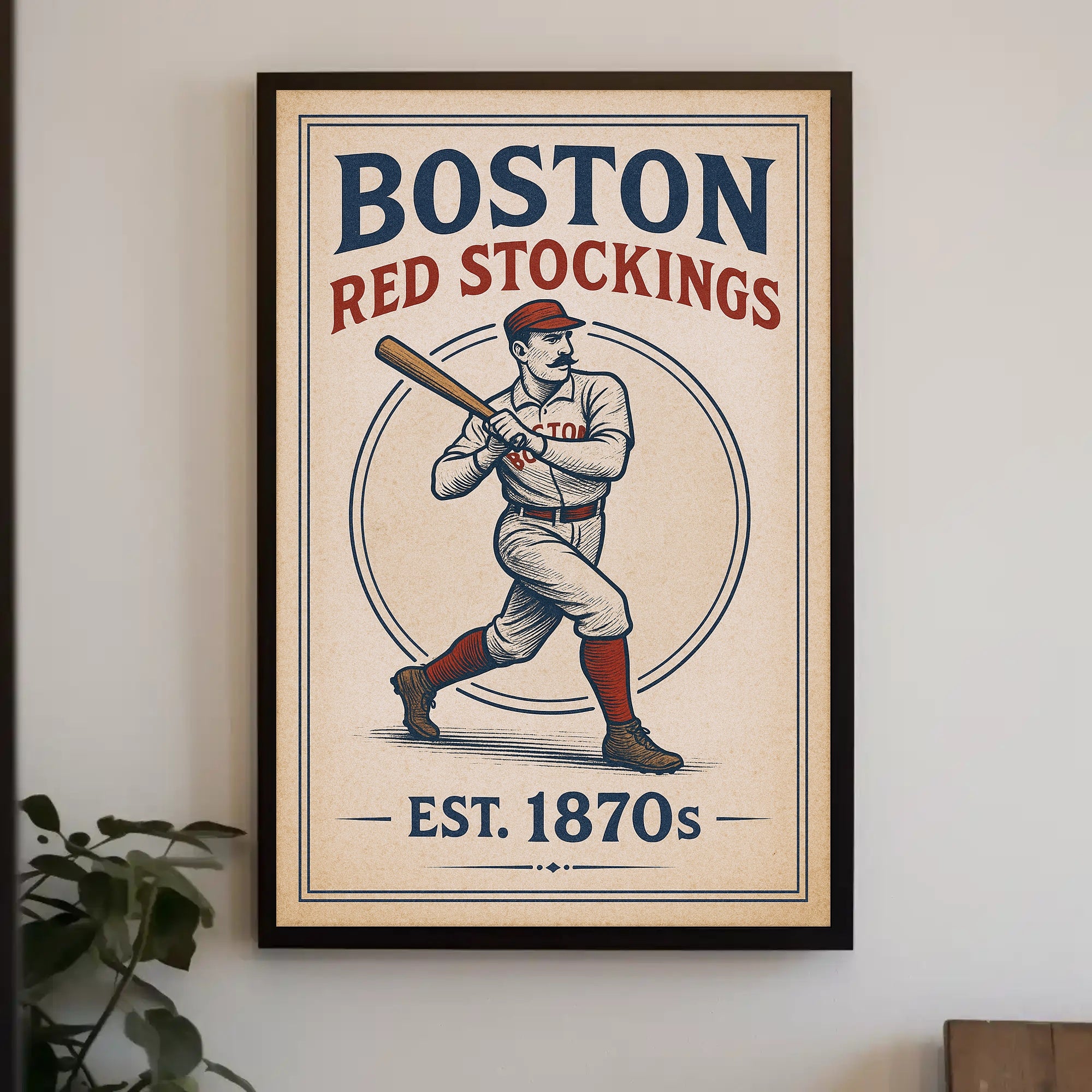 Boston Red Stockings Est. 1870s Poster PosterGoat