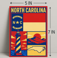 North Carolina Heritage Poster PosterGoat
