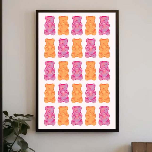 Gummy Bears Modern Design Poster