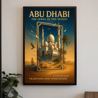 Abu Dhabi's Jewel Architectural Serenity Travel Poster