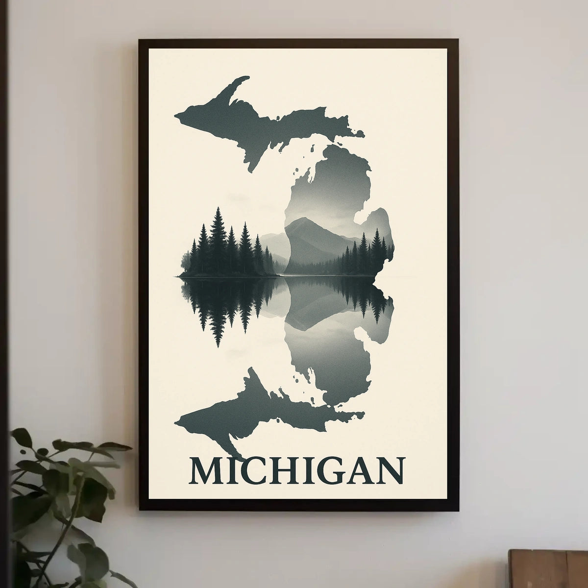 Michigan Landscape Reflection Poster