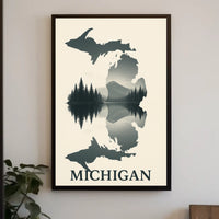 Michigan Landscape Reflection Poster